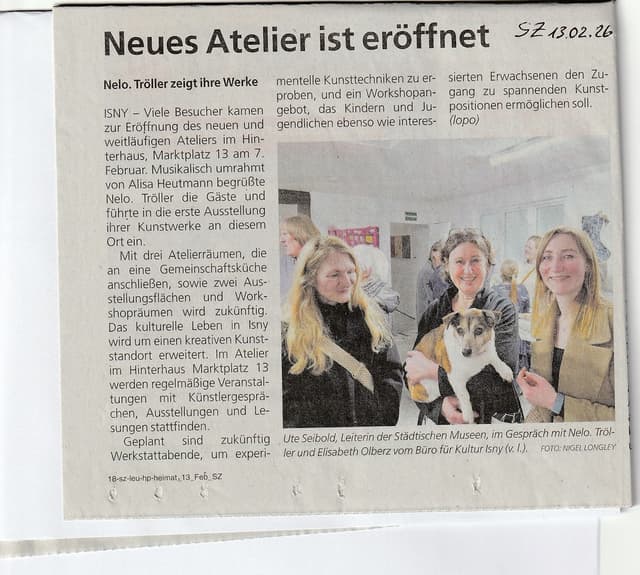 Schwäbische Zeitung — Eröffnung des Ateliers · 1